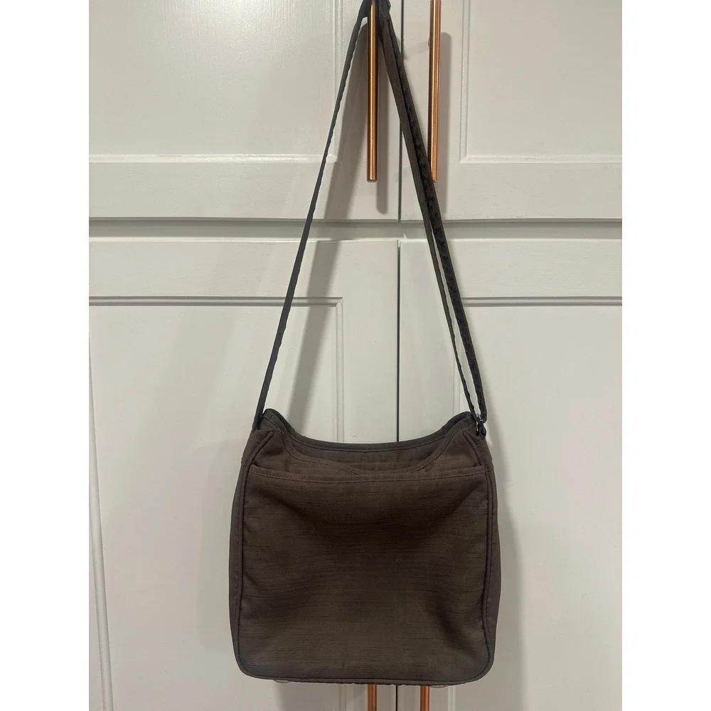 Lug Hopscotch Crossbody Bag Brown Quilted Zip Pocket Adjustable Strap - Picture 6 of 11